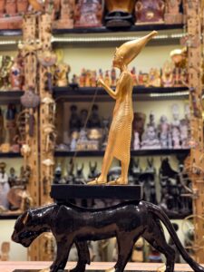 King Tutankhamun Statue on Leopard: Egyptian Museum Replica - Image 6