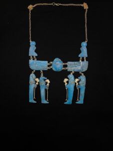 Porcelain Winged Scarab Pectoral: 24k Gold Nefertiti Replica - Image 6