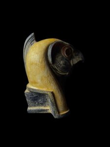 Basalt Egyptian God Horus Statue: Falcon God of Sky Art - Image 6