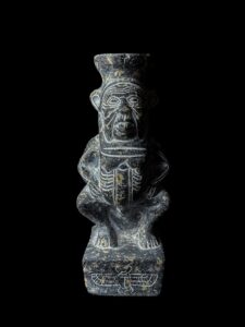 Hand-Carved God Bes Statue: Authentic Egyptian Art Decor - Image 6