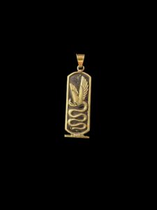 mighty uraeus cobra pendant Necklace with Egyptian symbols. Cobra amulet, Cobra necklace with pharaonic symbols - Image 6