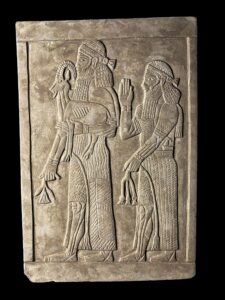 Men bringing offerings relief , relief from the Palace of Sargo, assyrian art Sculpture - Image 6