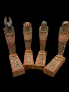 Sons of Horus Canopic Jars: Egyptian Ushabti Figurines - Image 6