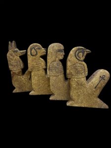 Ancient Egyptian Canopic Jars: Sons of Horus Figurines - Image 6