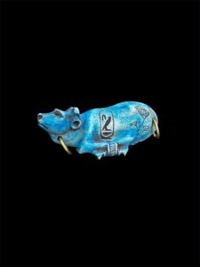 Egyptian Cattle Statue: Ancient Branding Scene, Porcelain Farmer Gift - Image 6