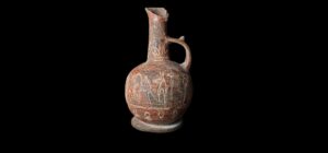Vintage Egyptian Alabaster Vase: Anubis Decor - Image 6