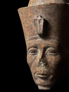 head of King Senusret III made of Rare stone - Image 6