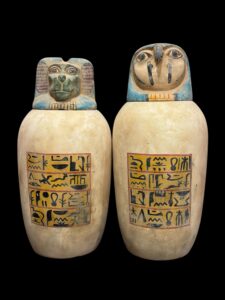 Ancient Egyptian Canopic Jars: Sons of Horus Figurines - Image 6