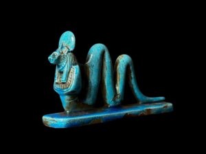 Ancient Egyptian Sekhmet Statue: Lion Goddess with Cobra Body - Image 6