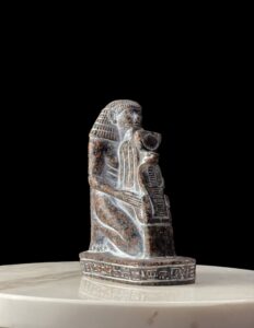 Egyptian High Priest Statue: Wadjet Cobra & Hathor Sun Disk - Image 6