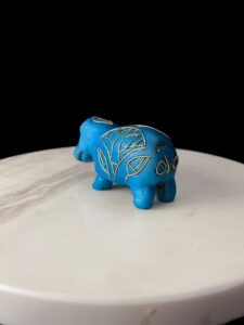 Porcelain Hippopotamus Statue: Egyptian Museum Replica - Image 6