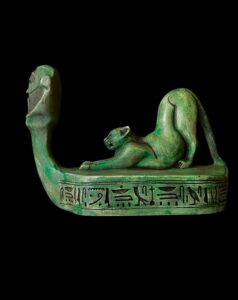 Egyptian Bastet Cat Statue with God Bes Face - Home Decor - Image 6