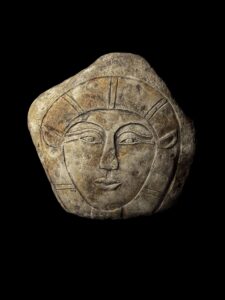 Carved Rock Goddess Hathor Statue: Egyptian Museum Replica - Image 6