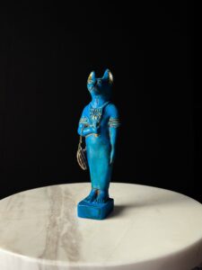 Porcelain Bastet Cat Statue: Ancient Egyptian Goddess Decor - Image 6