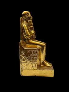 God Ptah Statue: Rose & Black Granite Replica, Egyptian Decor - Image 6