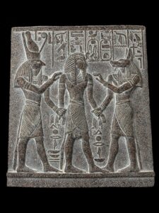 Unique ancient Egyptian Wall relief of Anubis and Horus bless Ramses II - Image 6
