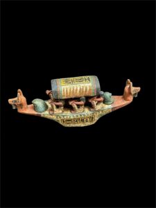 Egyptian Museum Ship Statue: Royal Memorial Procession Replica - Image 6