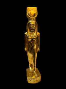 Gold Manifest Handmade Goddess Hathor Statuette , Statue for the Egyptian Goddess Venus - Image 6