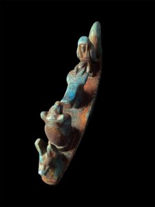 Egyptian Museum ship representing the royal King's memorial procession. replica ship statues made of stone from Ancient Egypt - Image 6