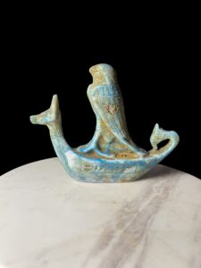 Egyptian God Horus & Anubis Ship Statue: Museum Scene Replica - Image 6