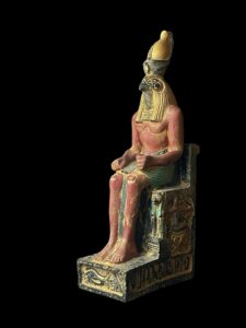 Basalt Egyptian God Horus Statue with Eye of Ra - Image 6
