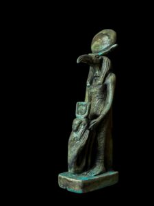 God Thoth with Goddess Hathor statue - Image 6