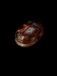 Glowing Amber Dust Scarab Beetle: Egyptian Good Luck Symbol - Image 6