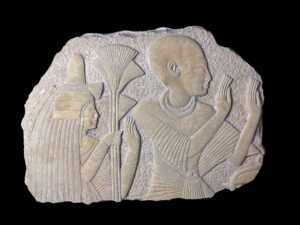 Egyptian Limestone Wall Relief: Vintage Tomb Replica Decor - Image 6