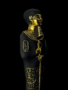 God Ptah Statue: Rose & Black Granite Egyptian Replica - Image 6