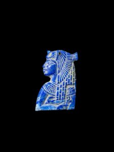 Lapis Lazuli Egyptian Cleopatra Amulet Pendant Necklace - Image 6