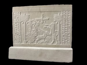 Handmade Darius Seal Stone Relief: Ahura Mazda, Royal Chariot - Image 6