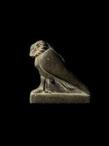 Rare Amun-Re Amulet: God Horus Falcon Body Statue - Image 6