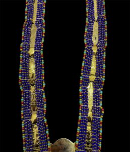 King Tutankhamun Scarab Pectoral Necklace: 24k Gold Lapis Lazuli - Image 6