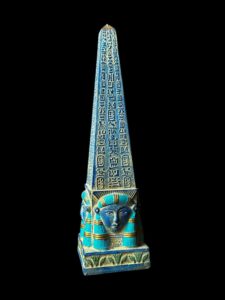 Egyptian Obelisk: Goddess Hathor, Ancient Hieroglyphics - Image 6