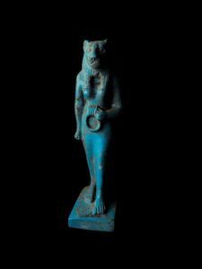 Porcelain Egyptian Goddess Sekhmet Statue - Image 6