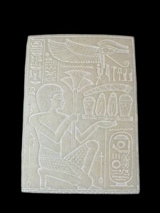 Alabaster Ancient Egyptian Art Relief: Nekhbet Vulture Mythology Wall Decor - Image 6