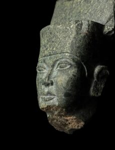 Diorite Egyptian God Amun-Ra Statue: Museum Replica - Image 6