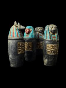 Ancient Egyptian Canopic Jars - Sons of Horus Figurines - Spiritual Home Decor & Collector's Gift - Image 6