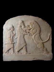 Assyrian king Ashurbanipal hunts a lion , Bas-relief , Neo-Assyrian Period , Art - Image 6