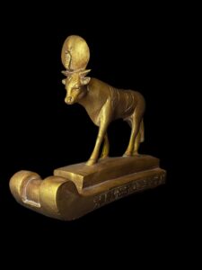 Goddess Hathor Cow Statue: Vintage Egyptian Stone - Image 6
