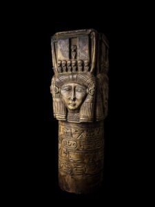 Egyptian Goddess Hathor Column Replica - Dendera Temple Art - Image 6