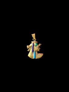 Brass Egyptian Cleopatra Amulet Pendant Necklace - Image 6