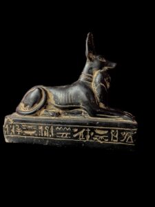 Basalt Stone Egyptian God Anubis Statue - Image 6