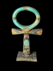 cross key of life with Scarab beetle symbol and sun disk. - Image 6