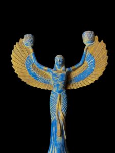 Vintage Goddess Isis statue, unique Isis goddess Statue. - Image 6