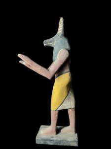 Rare Natural Wood Anubis Statue - Egyptian Jackal God Statuette - Image 6