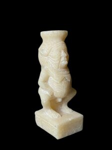 Hand-Carved God Bes Statue: Authentic Egyptian Art Decor - Image 6