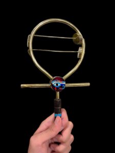 Egyptian Sistrum: Eye of Horus Ankh, Ancient Musical Instrument - Image 6