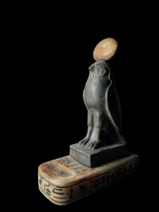 Falcon Egyptian God Ra Statue: Solid Stone & Alabaster - Image 6