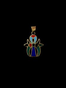 Brass Egyptian Ankh Pendant: Key of Life, Lotus Flower - Image 6